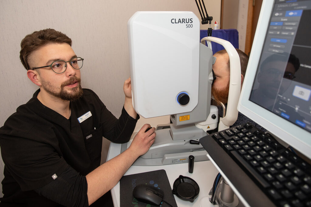 James working with a patient